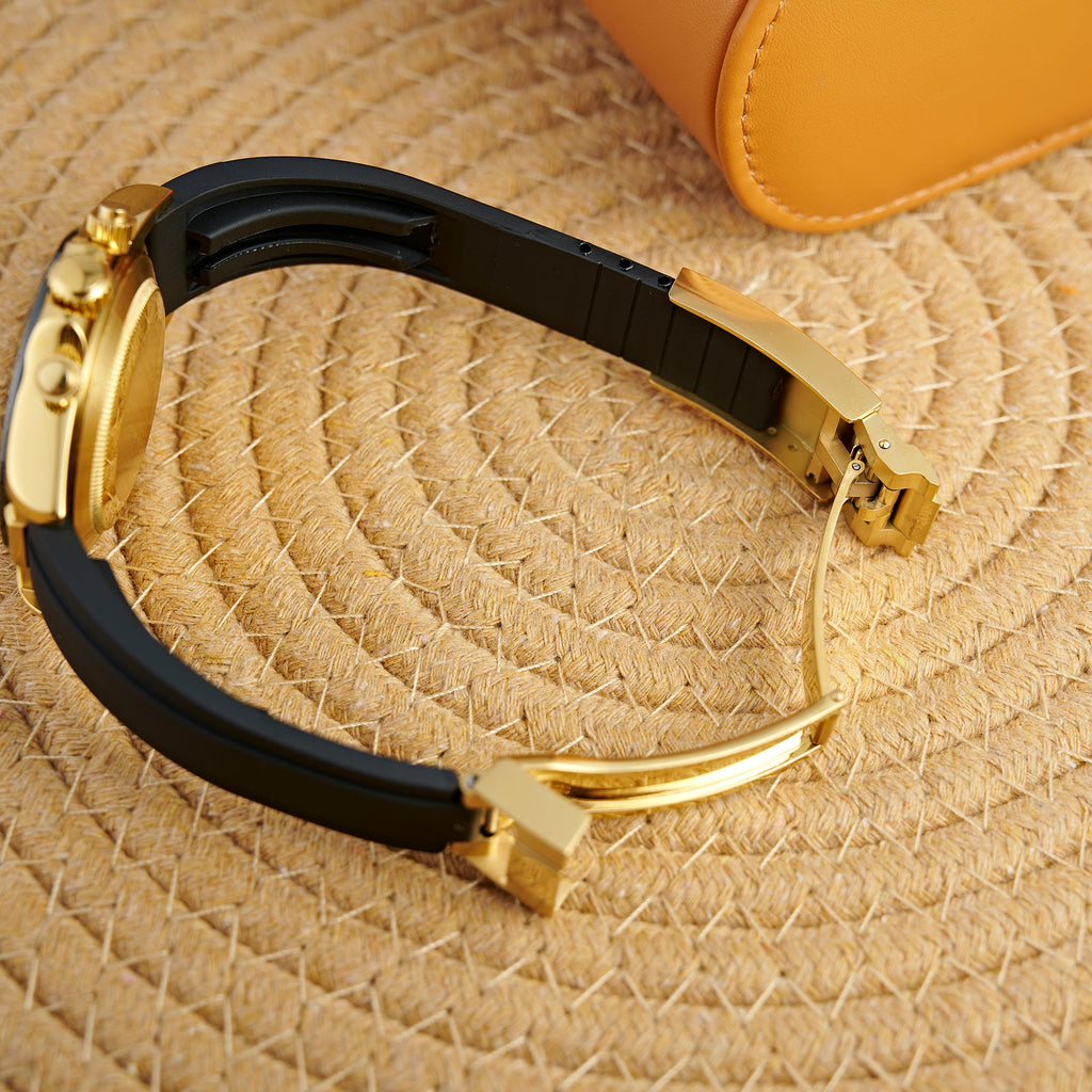 SEITONA GOLD BLACK DIAL DIAMOND