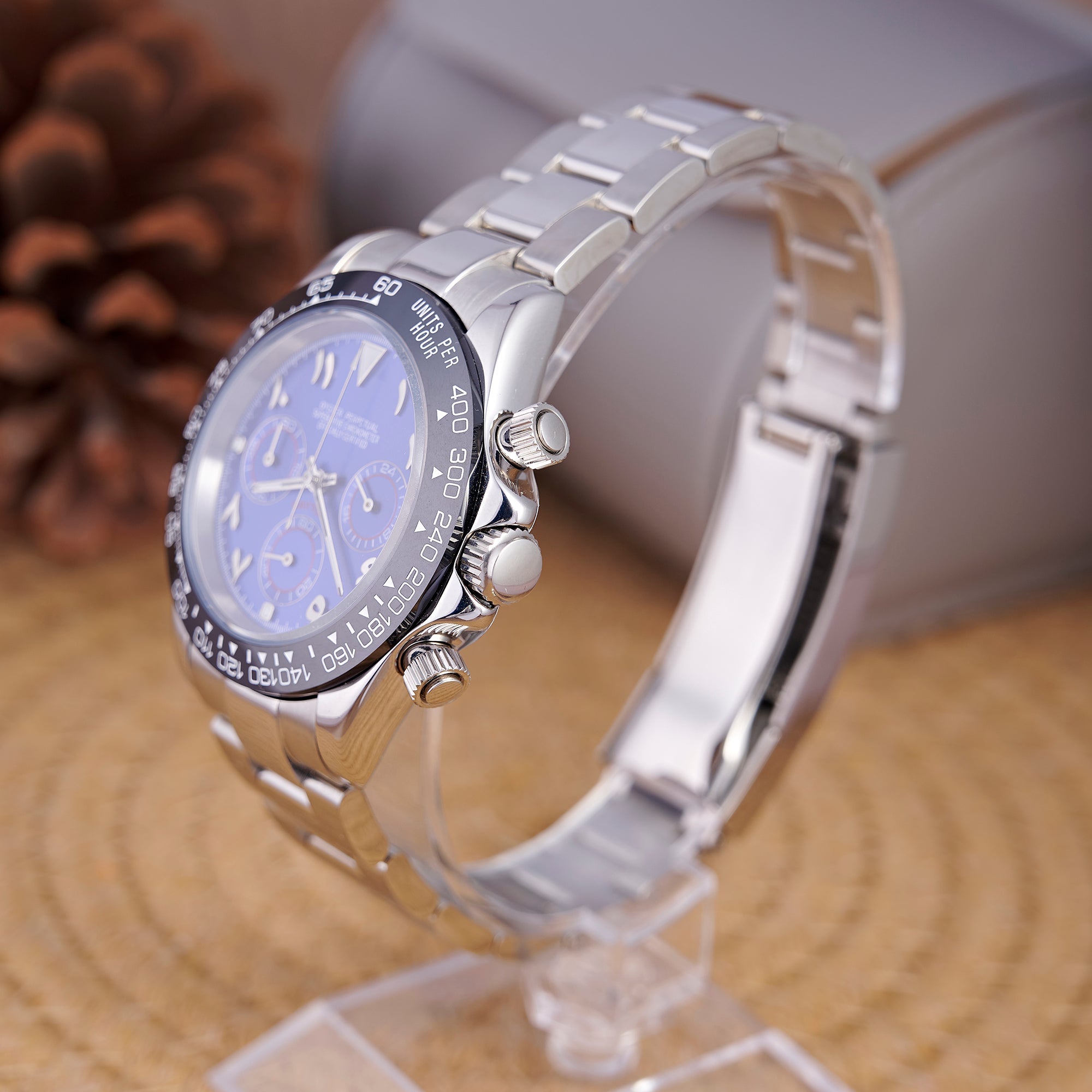 SEITONA BLUE ARABIC DIAL SILVER