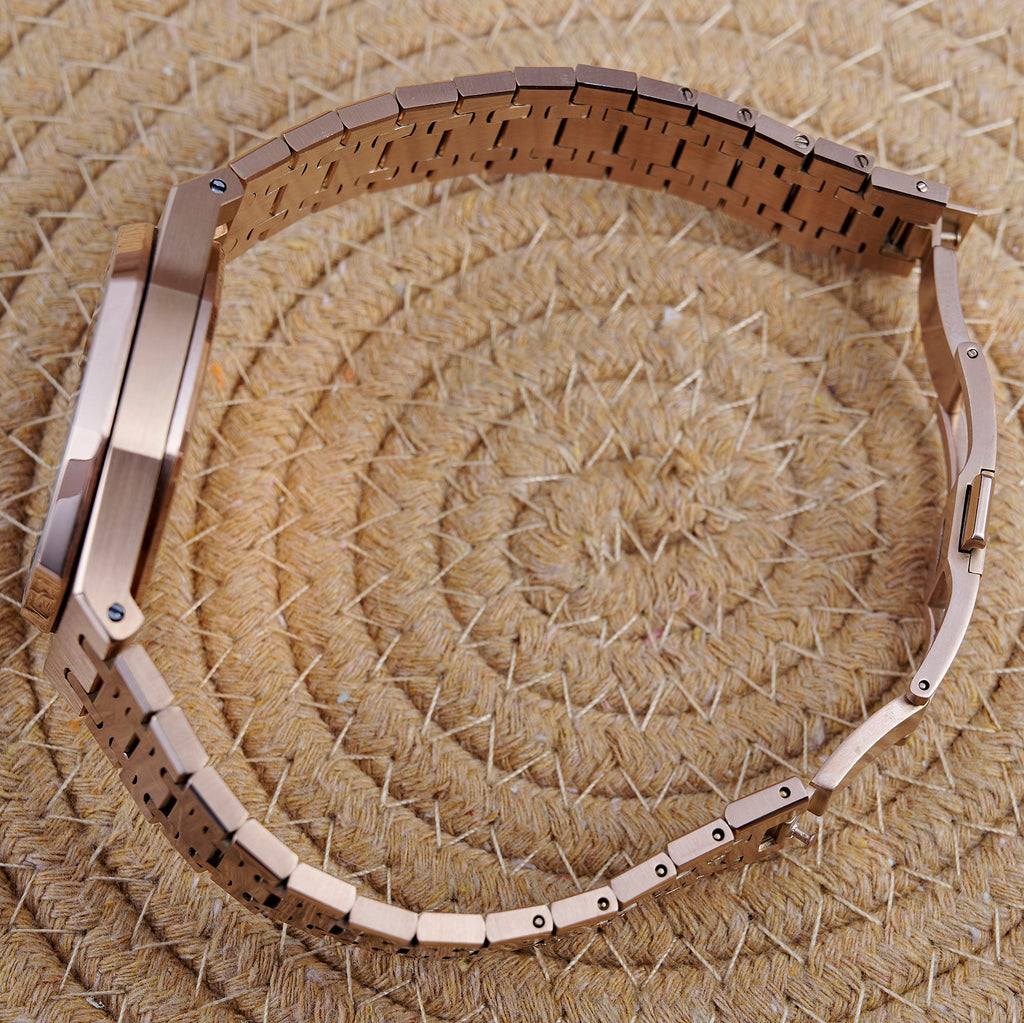 SEIKOAK ROSE GOLD NAVY DIAL