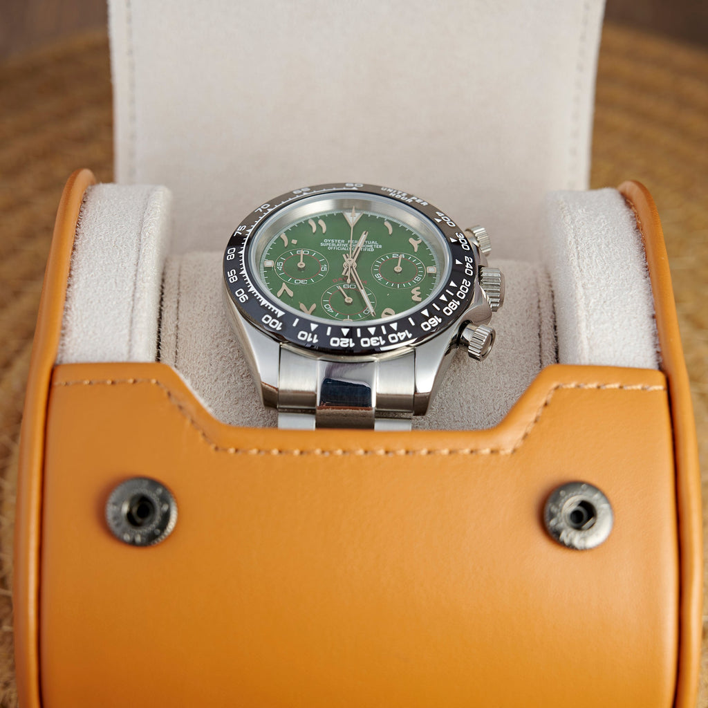 SEITONA ARABIC DIAL GREEN SILVER