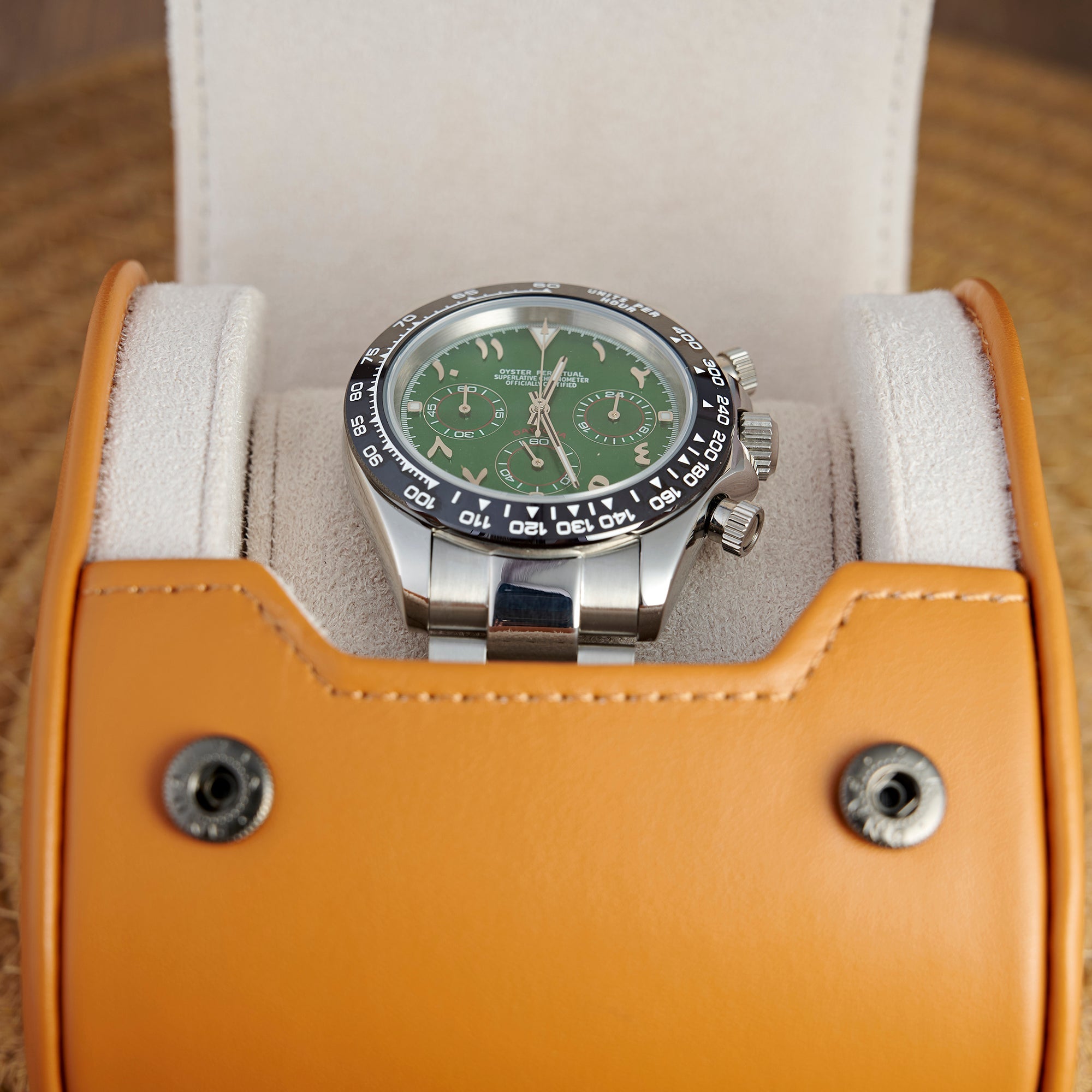 SEITONA ARABIC DIAL GREEN SILVER